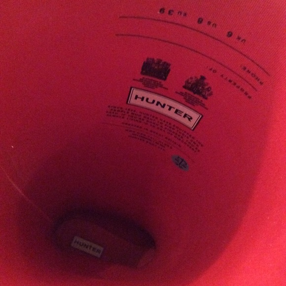 🆕 HUNTER tall orange gloss boots- size 8 - Picture 8 of 8